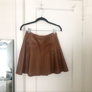 Joie leather a line mini skirt